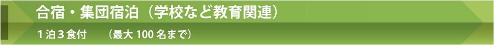 合宿・集団宿泊（学校など教育関連）